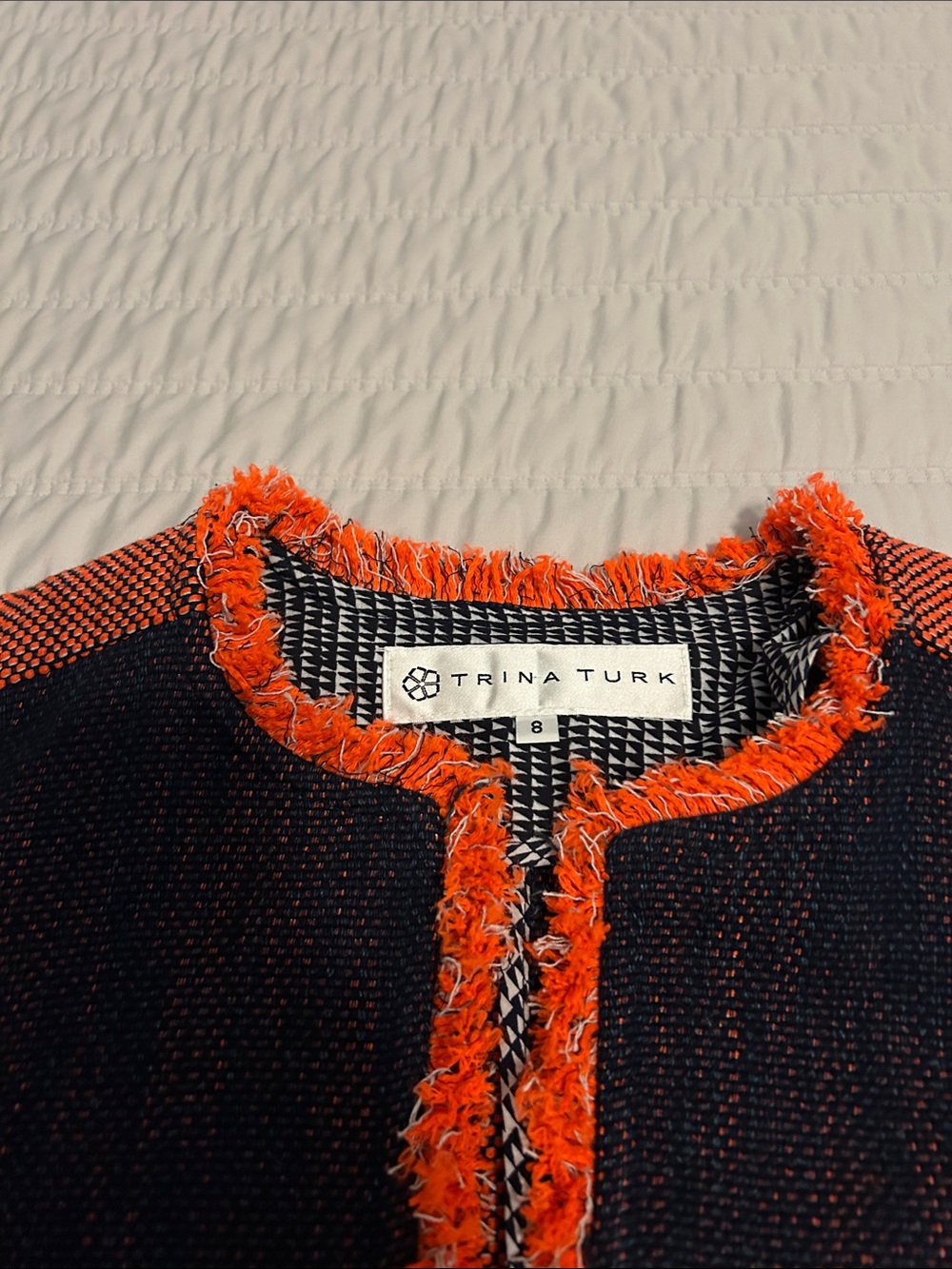 Trina Turk - 3/4 Sleeve Hook Front Jacket, Size 8 - Picture 2 of 11